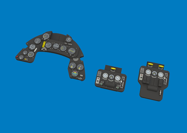 Macchi MC205 Veltro Löök Instrument Panel and seatbelts (Italeri) E634049