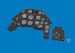 Messerschmitt Bf109G-6 Löök  Instrument Panel and seatbelts (Airfix) E634053