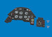 Messerschmitt Bf109G-5 Löök Instrument Panel and seatbelts (Airfix) E634054