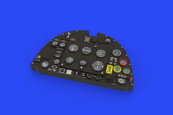 Spitfire MKIX late Löök Instrument Panel and seatbelts (Eduard)  E644008