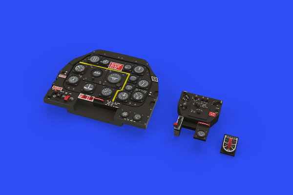 North American P51D-15+ Mustang Löök Instrument Panel and seatbelts (Eduard) E644031