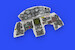 Lockheed F104J Starfighter  Löök Instrument Panel and seatbelts (Hasegawa, Eduard) E644034