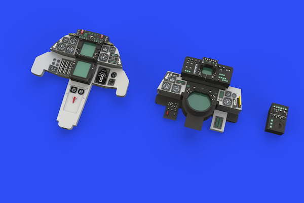 Grumman F14A Tomcat Löök Instrument Panel, Ejection seat handles and seatbelts (Tamiya) E644040