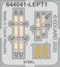 Messerschmitt Me262A Löök Instrument Panel and seatbelts (Tamiya)  E644041