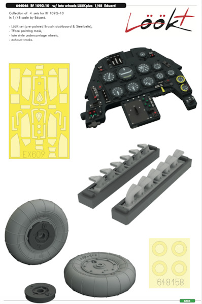 Messerschmitt BF109G-10 with late wheels Lk + Set (Eduard)  E644046