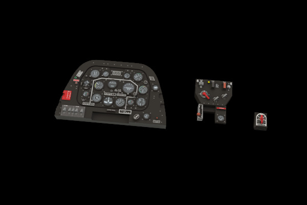 P51D-5 Mustang Löök Instrument Panel and seatbelts (Airfix) E644049