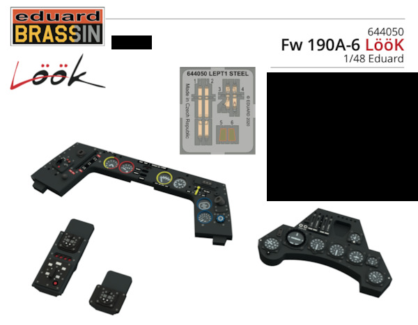 Focke Wulf FW190A-6 Löök Instrument Panel and seatbelts (Eduard)  E644050