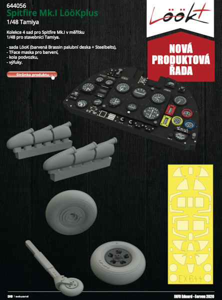 Spitfire MK1 Löök Instrument Panel + set (Tamiya)  E644056