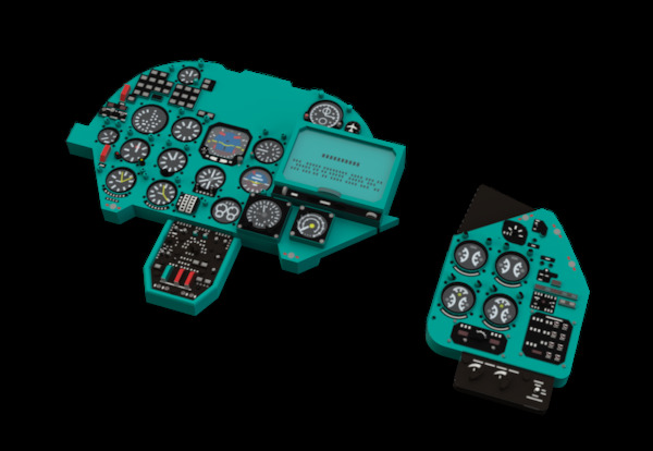 Mil M24V/VP "Hind" Löök Instrument Panel and seatbelts (Zvezda)  E644059