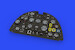 Spitfire MKI Late  Löök Instrument Panel and seatbelts (Eduard) E644064