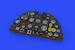 Spitfire MKI Late  Löök Instrument Panel and seatbelts (Eduard) E644064