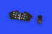 Mikoyan MiG19S  Löök Instrument Panel  and seatbelts (Trumpeter, Eduard) E644068