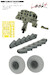 Ilyushin IL2 Löök Plus Instrument Panel, wheels, Exhaust stacks and seatbelts (Tamiya) E644071