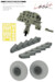 Ilyushin IL2 Lk Plus Instrument Panel, wheels, Exhaust stacks  and seatbelts (Tamiya) E644071