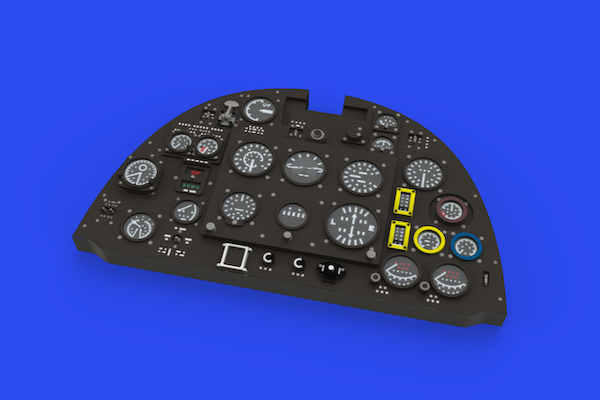 Spitfire MKII Löök Plus Instrument Panel and seatbelts (Eduard)  E644080