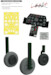 Sabre F4 Löök Plus Instrument Panel and seatbelts, Wheels and TFace Mask (Airfix) E644122
