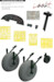 Lancaster B MkI Löök Plus Instrument Panel and seatbelts, Wheels and TFace Mask (Hong Kong Models) E644123