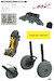 Sukhoi Su27 Flanker Löök+ Instrument Panel and seatbelts, Seat and Wheels (Great Wall Hobby) E644144
