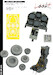 F/A18E Super Hornet Löök+ Instrument Panel and seatbelts, Seat, Wheels and TFace Mask (Mask) E644145