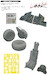 Sukhoi Su25 Frogfoot Löök + Instrument Panel, Ejection seat and seatbelts, wheels and TFace mask (Zvezda) E644175