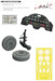 Douglas A1H Skyraider Löök + Instrument Panel, seatbelts, wheels and TFace mask (Tamiya) E644176