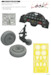 Douglas A1J Skyraider Löök + Instrument Panel, seatbelts, wheels and TFace mask (Tamiya) E644177