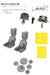 E18G Growler Löök + Instrument Panel and seatbelts, Ejection seats, Wheels and TFace Mask (MENG) E644179