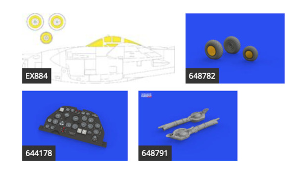 P38J lightning Löök + Instrument Panel and seatbelts, Superchargers, wheels, TFace Mask (Tamiya) E644182