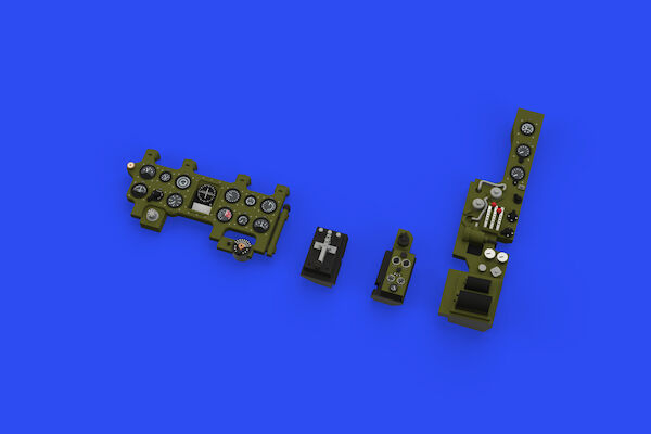 Mitsubishi A6M3 Löök plus Instrument Panel and seatbelts, wheels, seat and TFace mask (Eduard) E644189