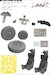 Buccaneer S2C/D Löök + Instrument Panel and seatbelts, Wheels, Ejection seats and TFace Mask  (Airfix) E644199