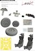 Buccaneer S2C/D Löök + Instrument Panel and seatbelts, Wheels, Ejection seats and TFace Mask  (Airfix) E644199