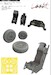 F16A MLU Fighting Falcon Löök + Instrument Panel and seatbelts, wheels, Ejection Seat and TFace Mask (Kinetic) E644214