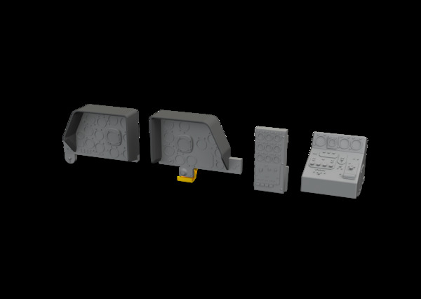 Mil Mi8T Löök Instrument Panel and seatbelts (Zvezda) E644215