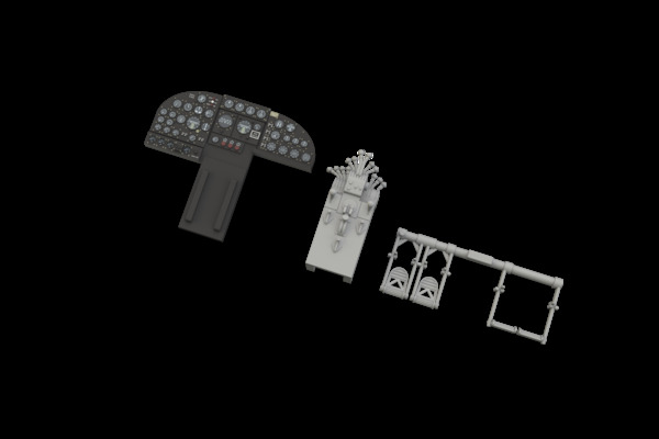 PV1 Ventura Lk Instrument Panel and seatbelts (Revell/Academy)  E644216