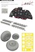 Dornier Do335A Löök + Instrument Panel and seatbelts, wheels, exhaust stacks and TFace (Tamiya) E644221