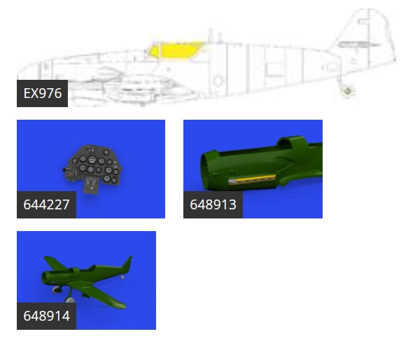 Messerschmitt Bf109K-4  Lk+ TFace, exhaust stacks, wheels (Eduard)  E644233