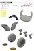 Grumman FM1 Wildcat Löök + Instrument Panel and seatbelts, Wheels, Exhaust and TFace Mask  (Eduard) E644242