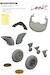 Grumman FM1 Wildcat Löök + Instrument Panel and seatbelts, Wheels, Exhaust and TFace Mask (Eduard) E644242