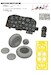 Republic P47D-25 Thunderbolt Löök + Instrument Panel, Wheels with Cross Tread, TFace mask and seatbelts (Mini Art) E644251