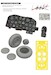 Republic P47D-25 Thunderbolt Löök + Instrument Panel, Wheels with Cross Tread, TFace mask and seatbelts (Mini Art) E644251
