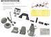 Grumman TBM-3 Avenger Löök + Instrument Panel and seatbelts, Wheels with Pattern tread and TFace Mask (Academy) E644262