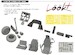 Grumman TBM-3 Avenger Löök + Instrument Panel and seatbelts, Wheels with Pattern tread and  TFace Mask (Academy) E644262