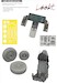 F35B Lightning II Löök + Instrument Panel and seatbelts, Wheels, Ejection Seat and TFace mask, (Tamiya) E644267
