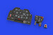 North American P51B/C Mustang Löök Instrument Panel and seatbelts  (Eduard) E644268