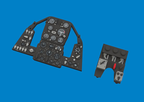 Bell P39Q Airacobra Löök Instrument Panel and seatbelts (Arma) E644287