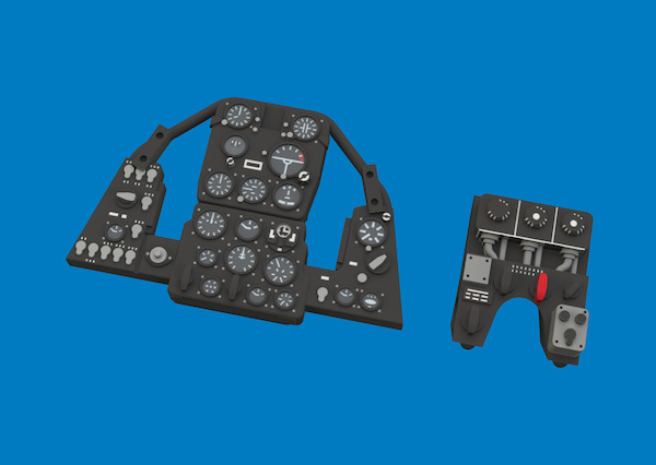 Bell P39N Airacobra Löök Instrument Panel and seatbelts (Arma) E644290