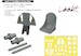 Bell P39N Airacobra Löök+  Instrument Panel and seatbelts, Gun Barrels, Seat and T-Face mask (Arma) E644293