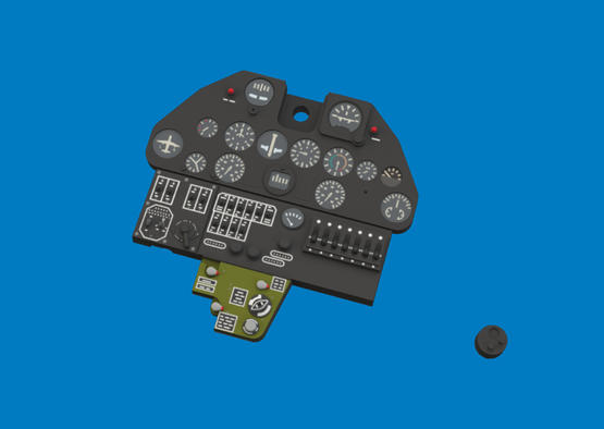 Curtiss P40E Warhawk Löök Instrument Panel and seatbelts (Eduard) E644295