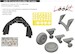 Grumman F4F-4 Wildcat Löök+ Instrument Panel and seatbelts, exhausts, early wheels and TFace mask (Tamiya) E644303