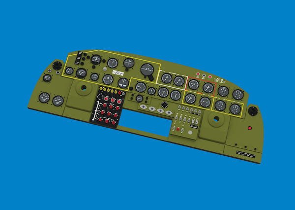 B24D Liberator Löök Instrument Panel and seatbelts (Hobby Boss) E644310